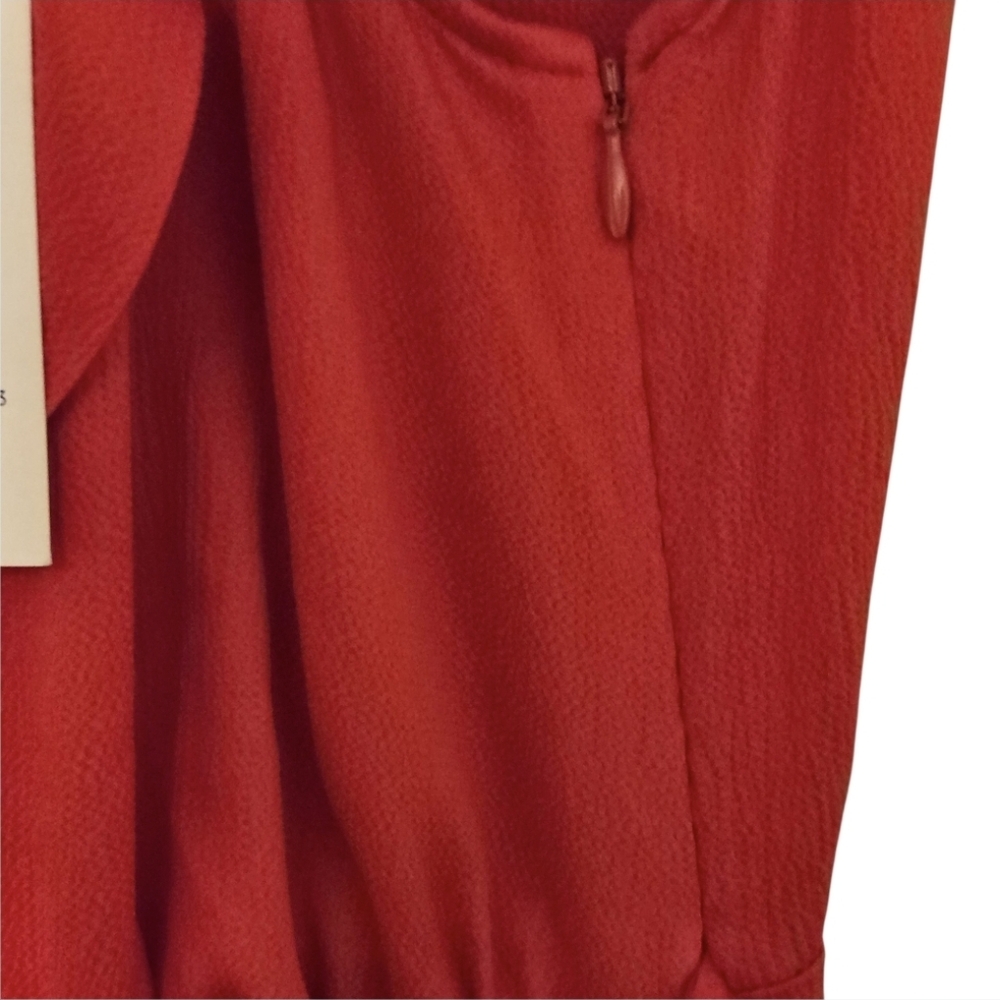 NWT French Connection Maudie Drape Sleeveless Wrap Dress Shanghai Red - Picture 12 of 12